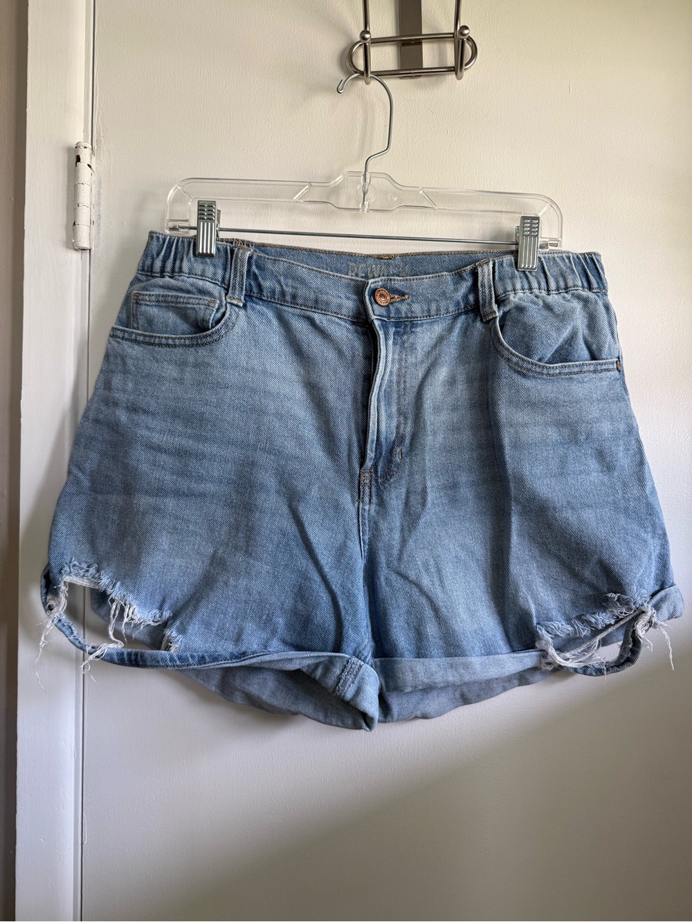 Rewash Light Blue Distressed Denim Jean Shorts, Size 11/30